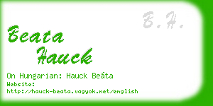 beata hauck business card
