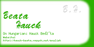 beata hauck business card